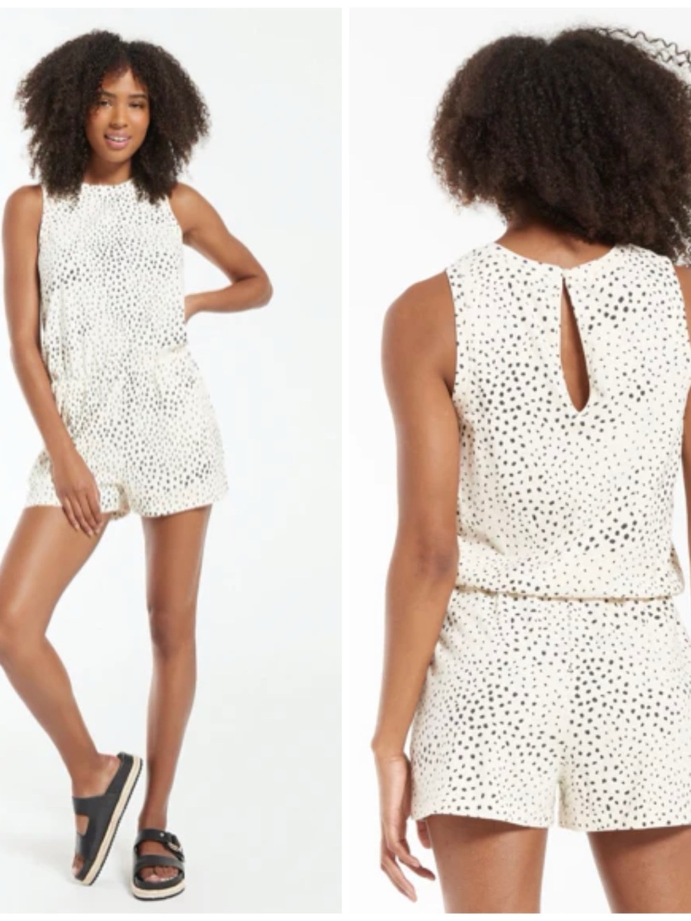 Z Supply Adira Dot Cotton Romper NWT Size Small